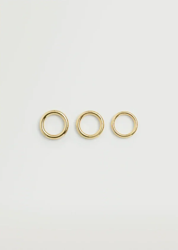 Embossed hoop earrings - Image 5